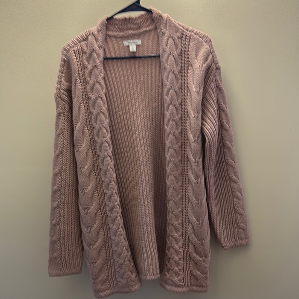 Nine West Women Pink‎ Cable Knit Cardigan Like new Small